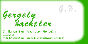 gergely wachtler business card